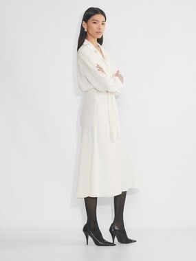 Aritzia Babaton Abbey Tie-Front Formal Wedding Guest Midi Dress New Sz S